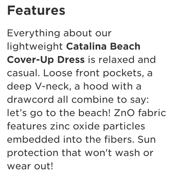 Coolibar Catalina Beach Cover-Up Dress xxs - Picture 8 of 10